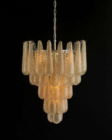 Murano Chandelier – Drop – 41 glasses – Amber