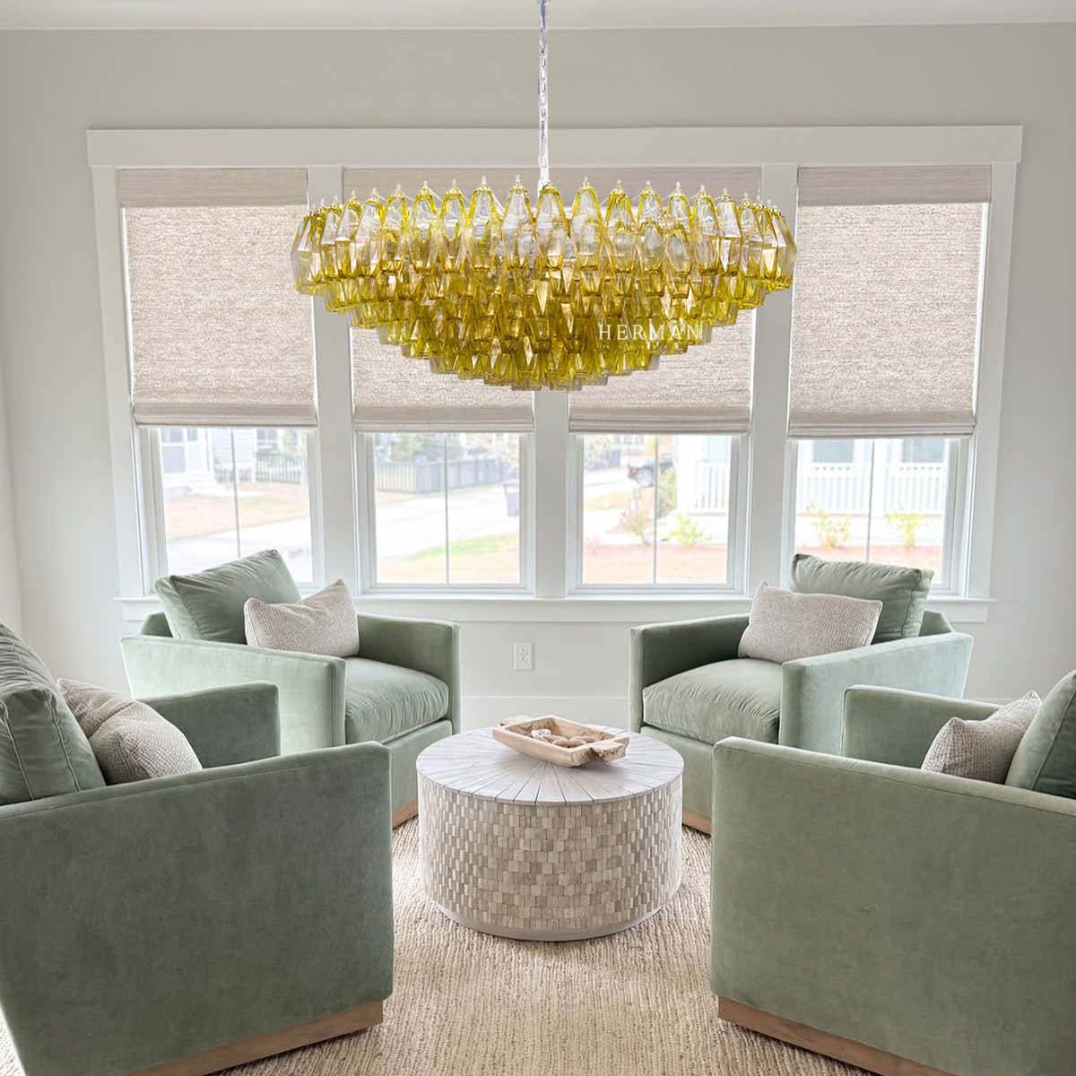 Sorrento Murano Glass Chandelier 35"