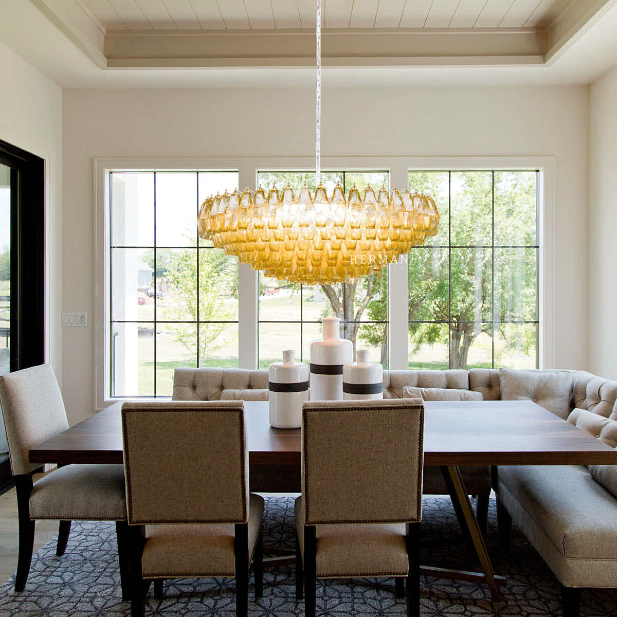 Sorrento Murano Glass Chandelier 35"