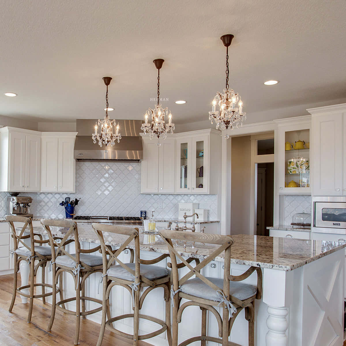 Rocaille Iron & Crystal Chandelier
