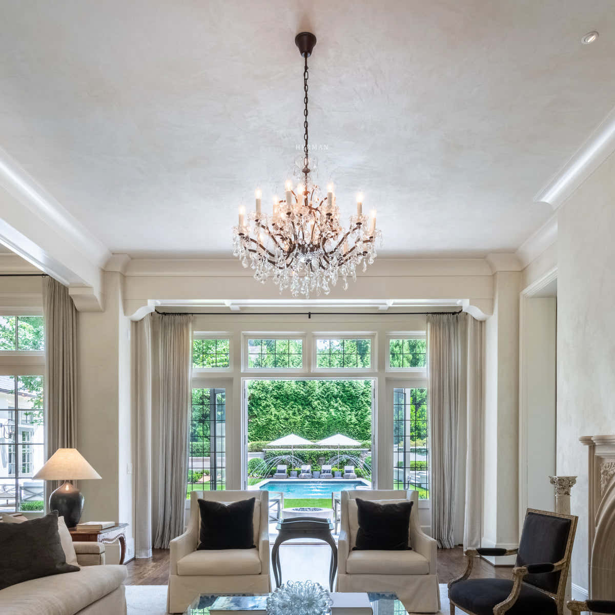 Rocaille Iron & Crystal Chandelier