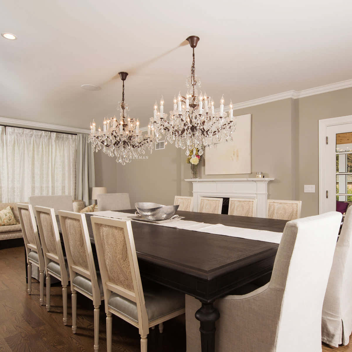 Rocaille Iron & Crystal Chandelier