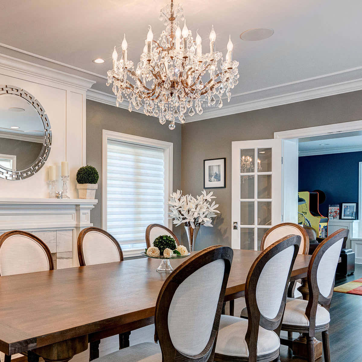 Rocaille Iron & Crystal Chandelier