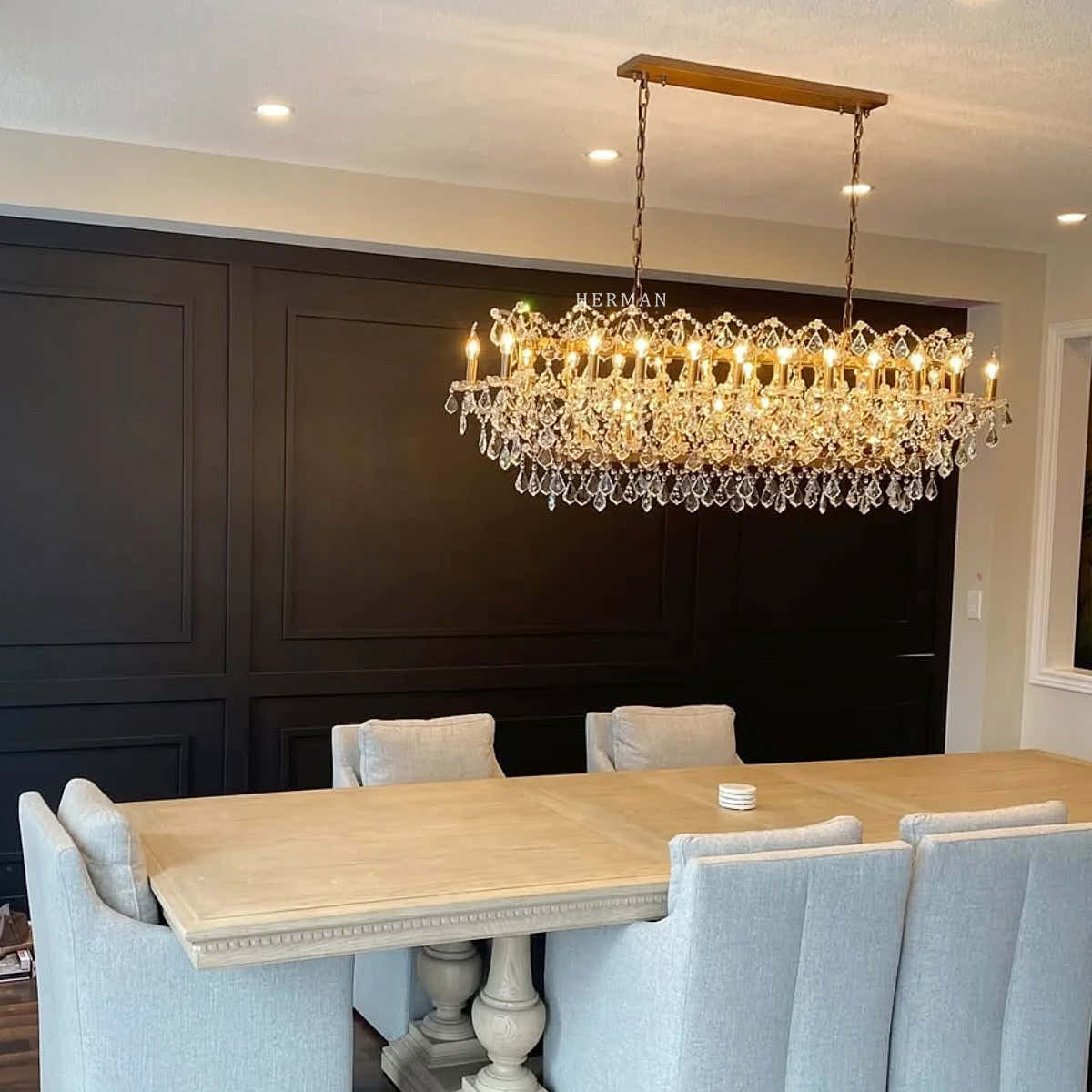 Rocaille Iron & Crystal Chandelier