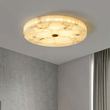 Round Alabaster Flush Mount Ceiling Lamps