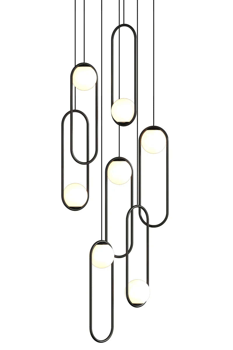 Luminous Modern LED Opal Glass Chandelier