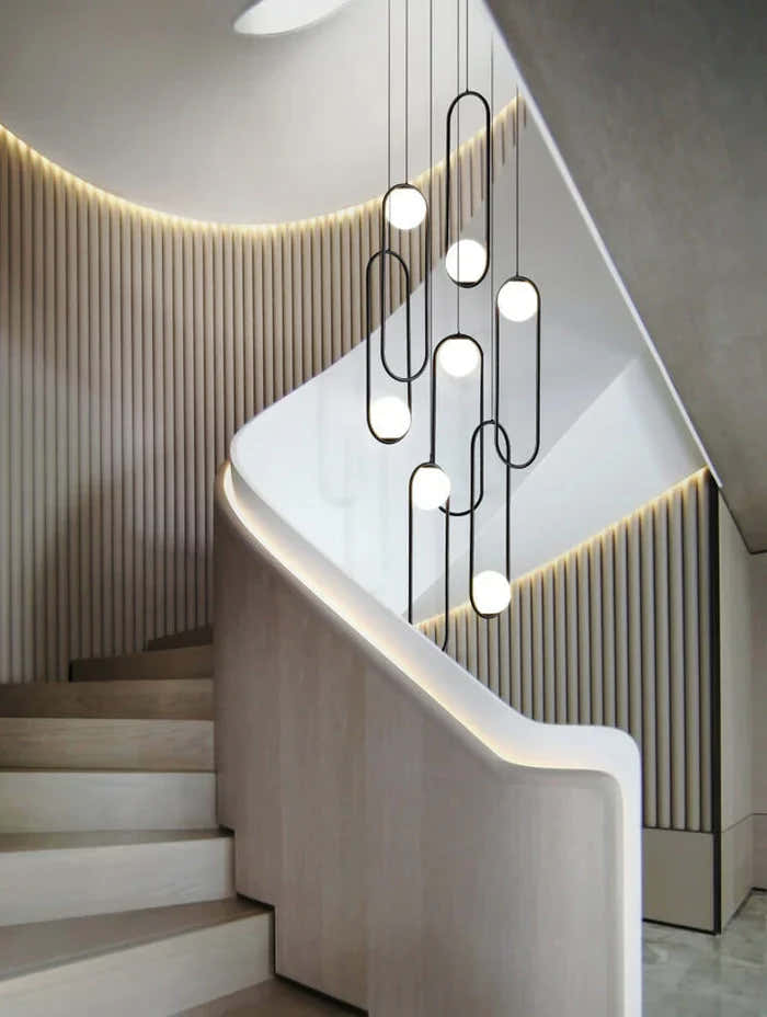 Luminous Modern LED Opal Glass Chandelier
