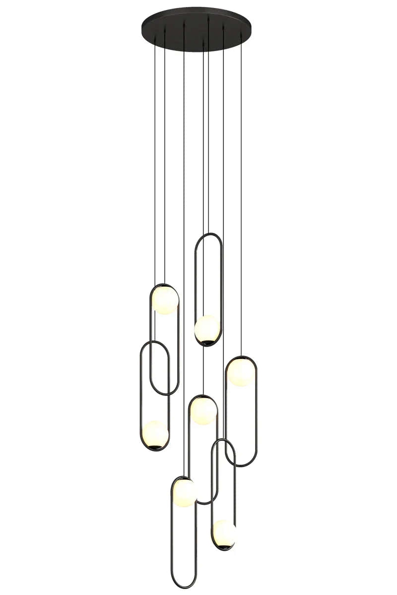 Luminous Modern LED Opal Glass Chandelier