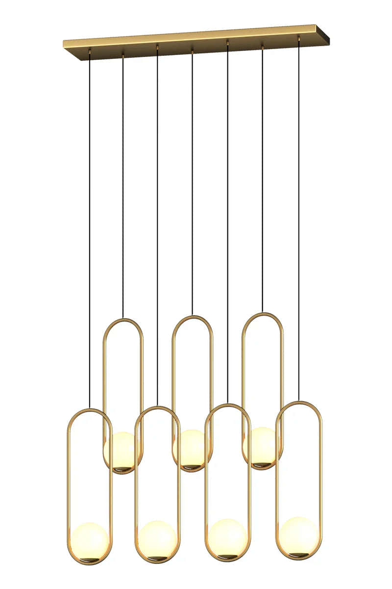 Luminous Modern LED Opal Glass Chandelier