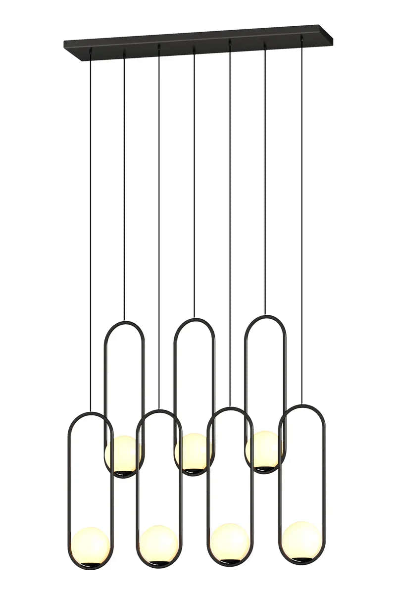 Luminous Modern LED Opal Glass Chandelier