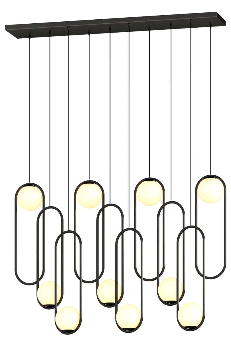 Luminous Modern LED Opal Glass Chandelier
