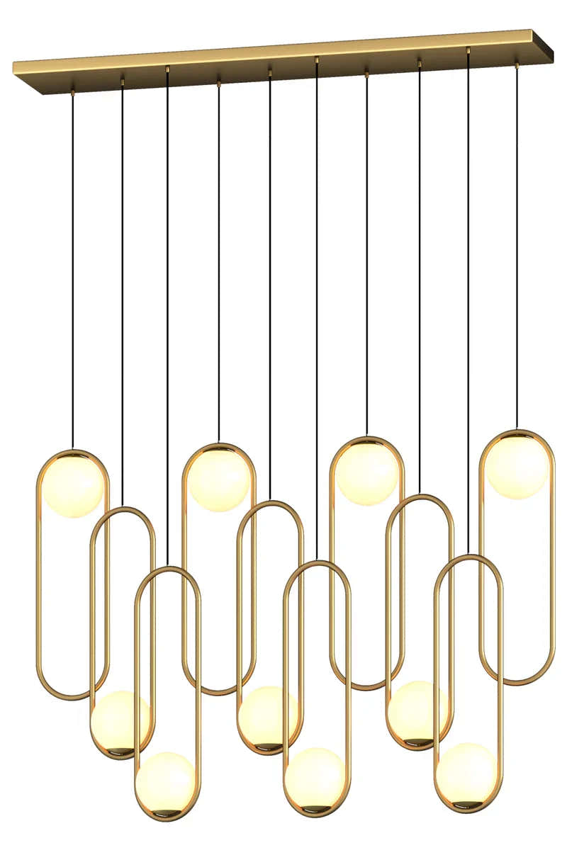 Luminous Modern LED Opal Glass Chandelier