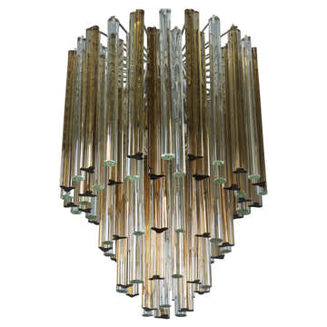 Rare "Trilobo" Glass Chandelier by Venini, Italy, 1960s