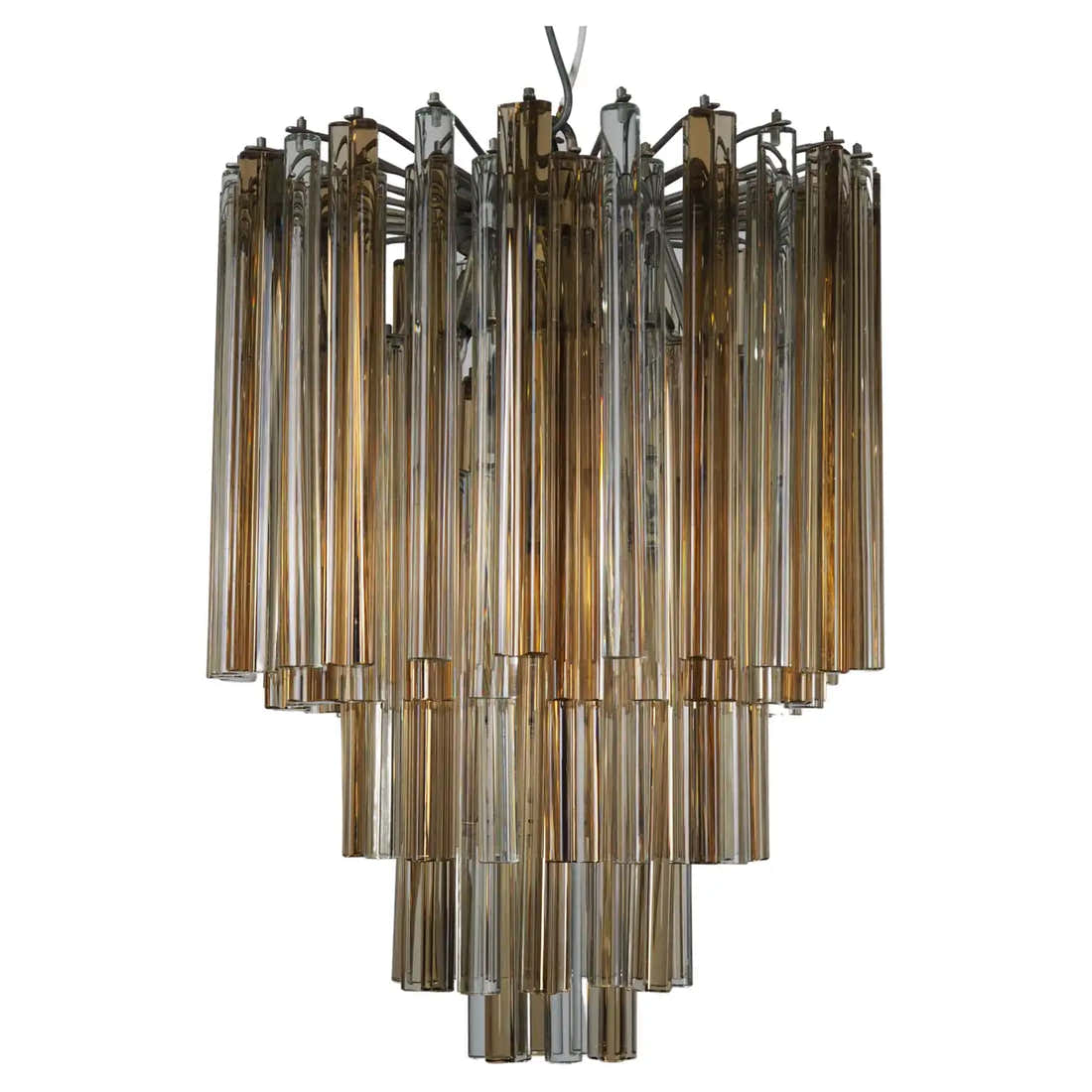 Rare "Trilobo" Glass Chandelier by Venini, Italy, 1960s