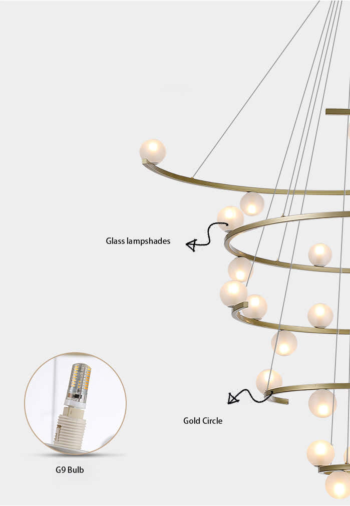 Modern Half Ring LED Chandelier