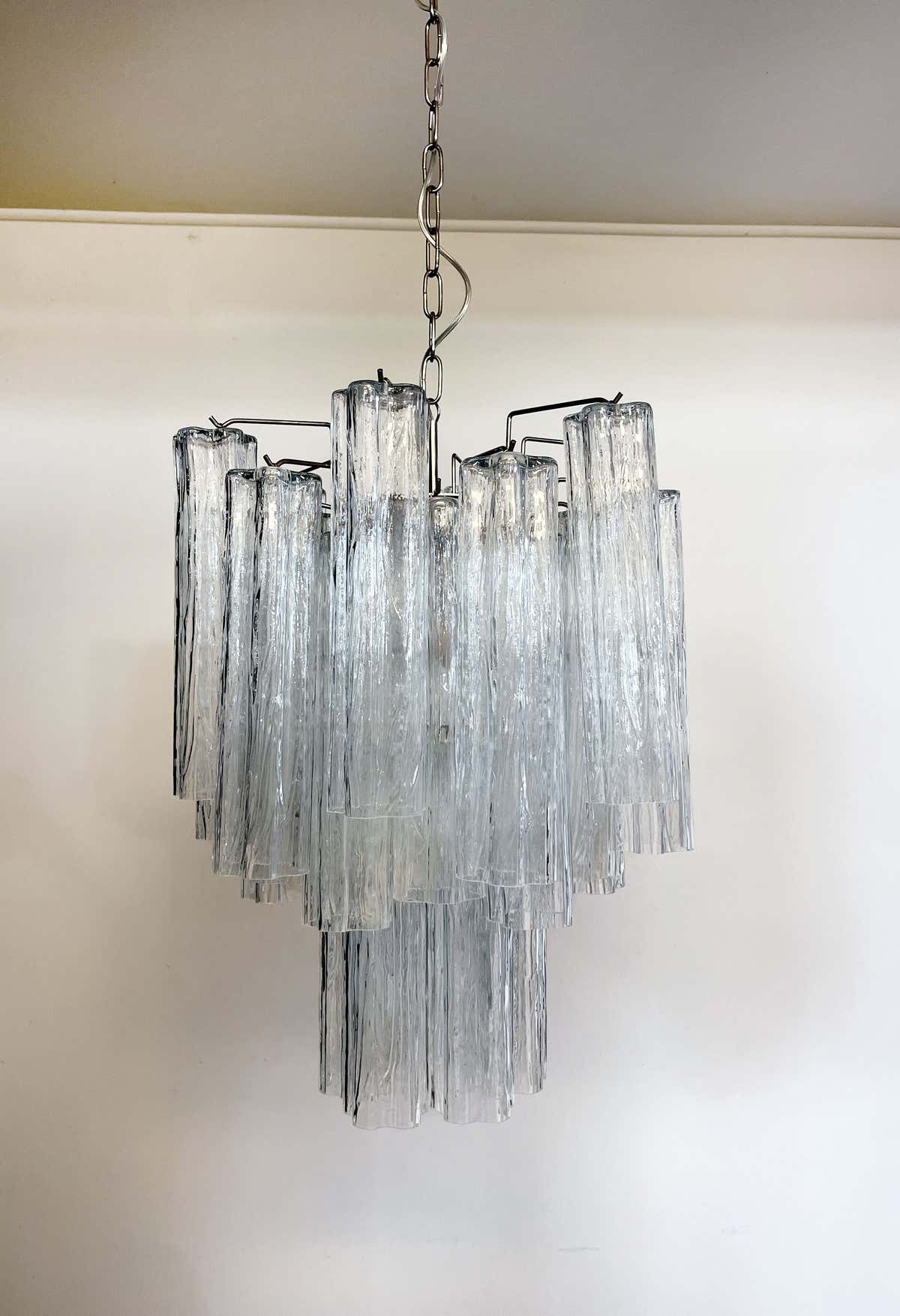 Murano Chandelier – 30 tubes – Clear Glass Tubes