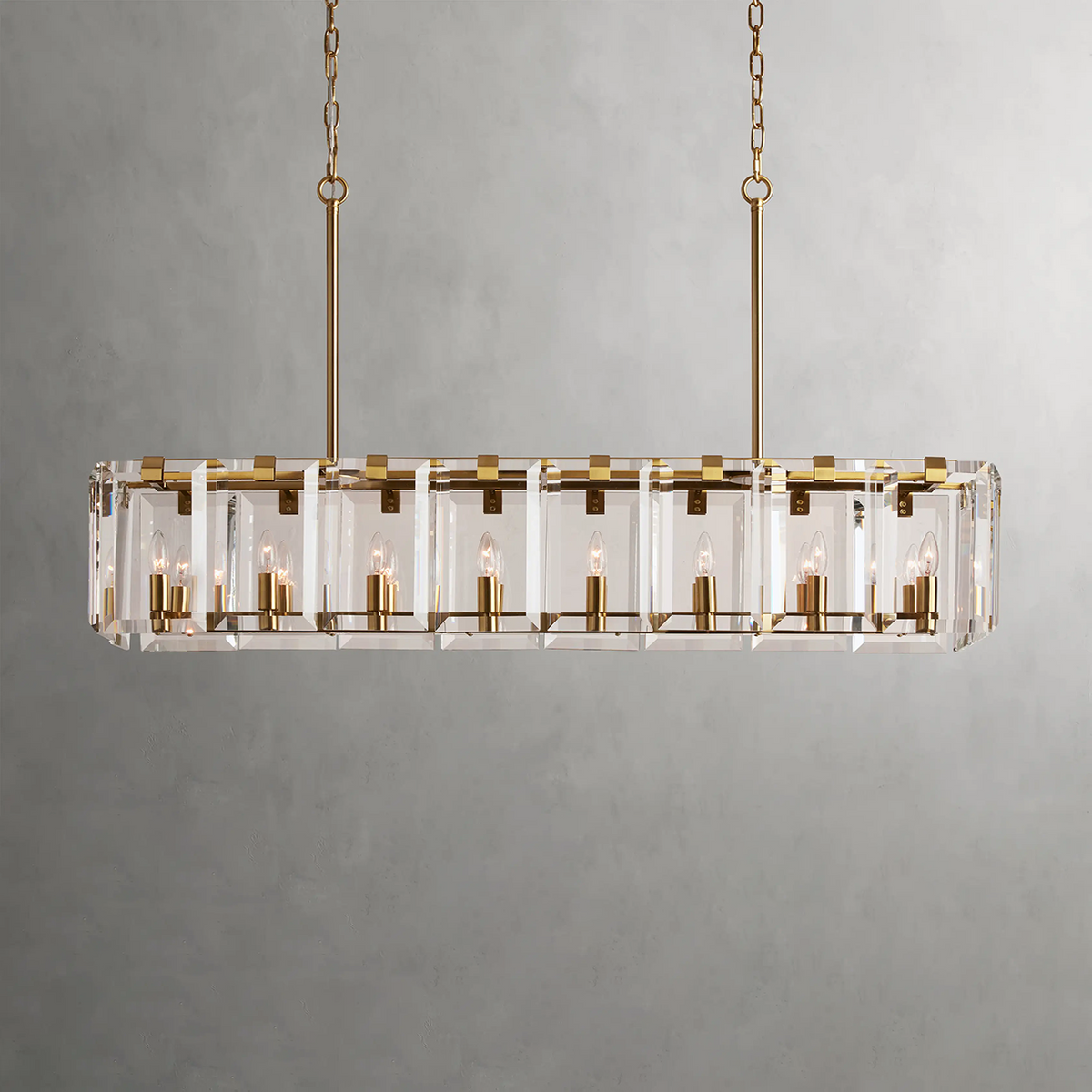 Amaya Rectangular Chandelier 40" 53"