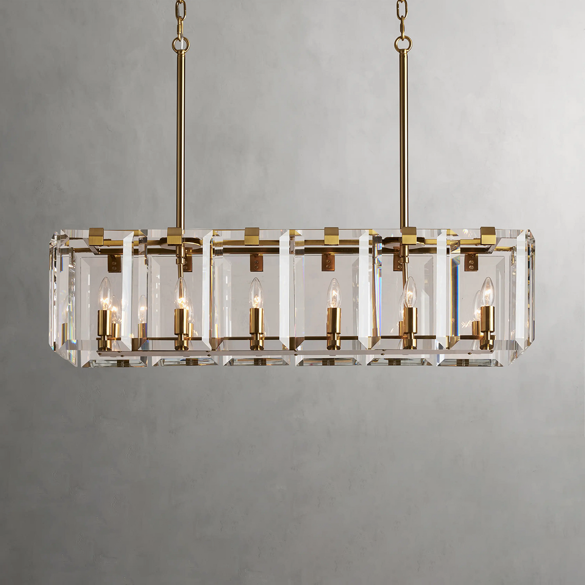 Amaya Rectangular Chandelier 40" 53"
