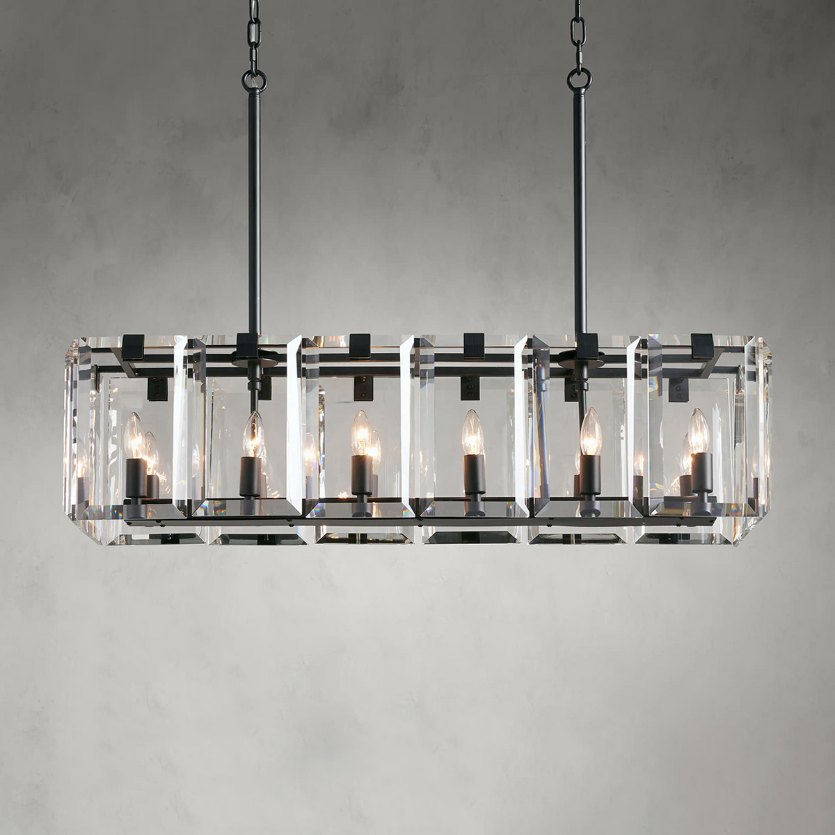 Amaya Rectangular Chandelier 40" 53"