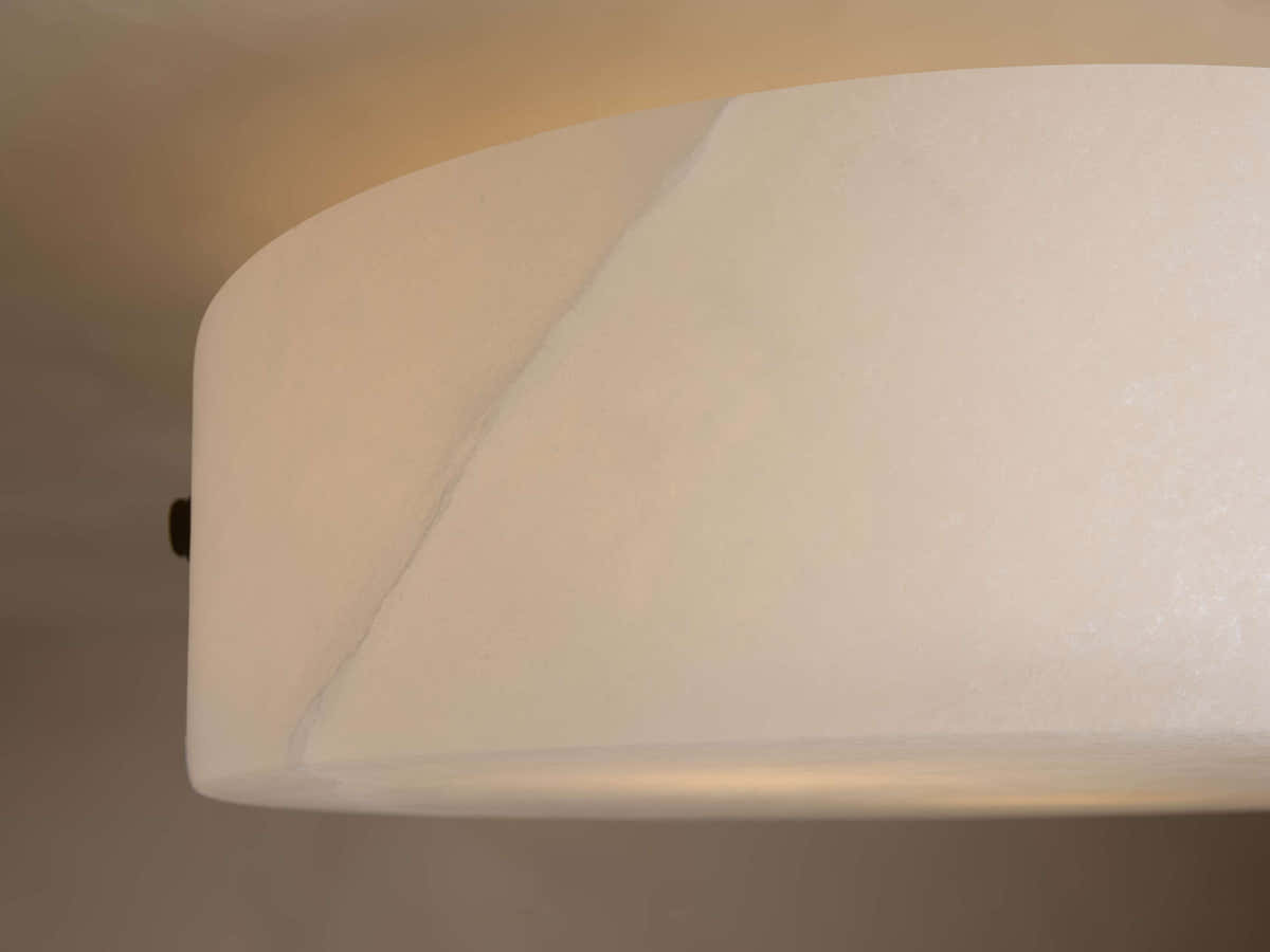Chayla Alabaster Stone Flushmount 16" W