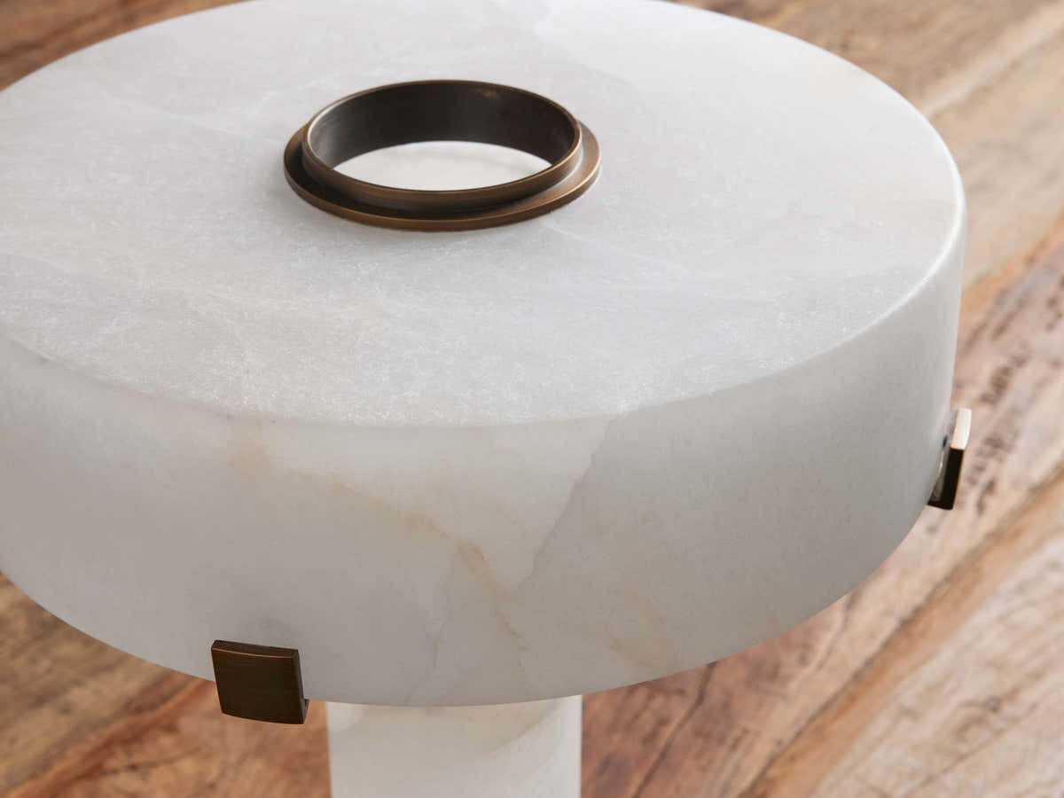 Chayla Alabaster Stone Table Lamp 13'' 19''