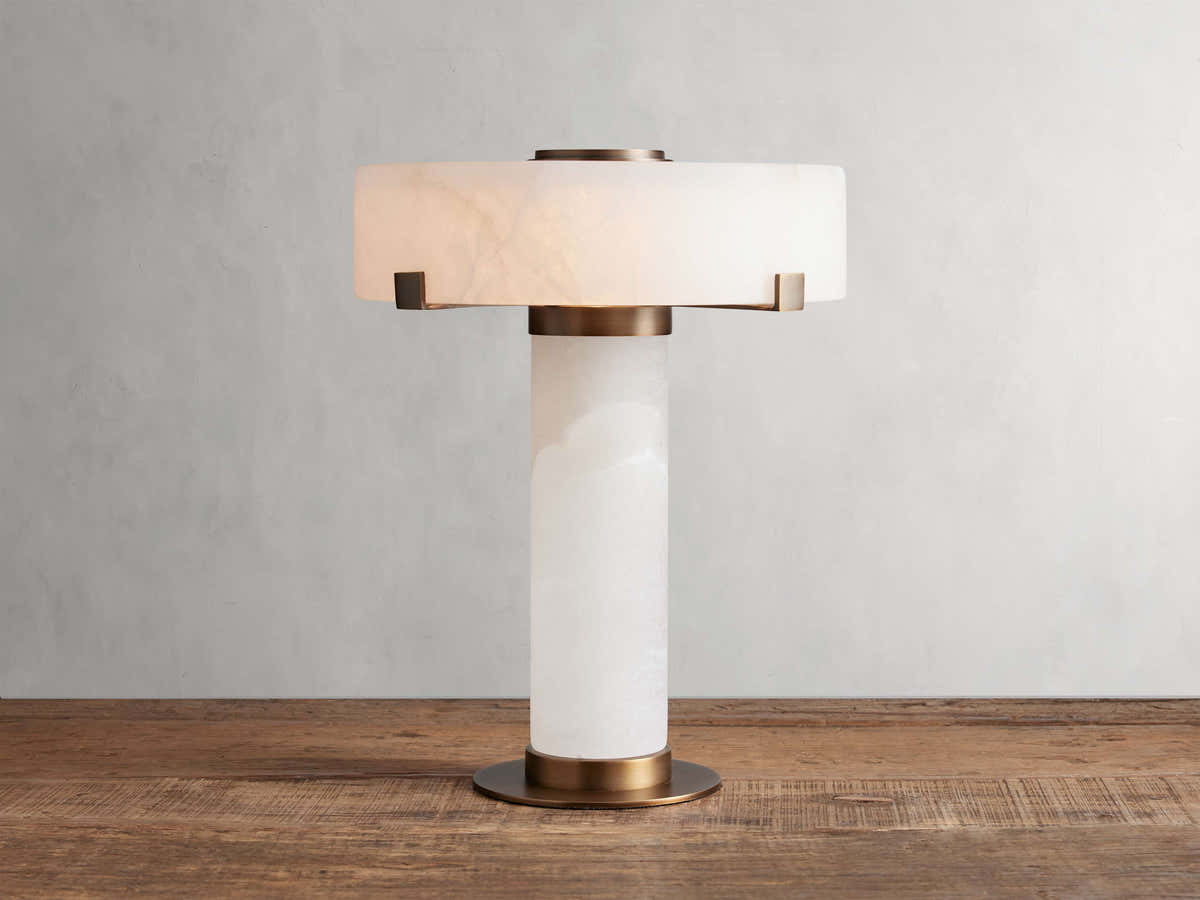Chayla Alabaster Stone Table Lamp 13'' 19''
