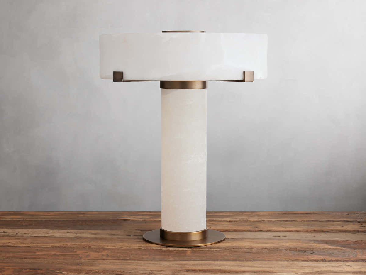 Chayla Alabaster Stone Table Lamp 13'' 19''