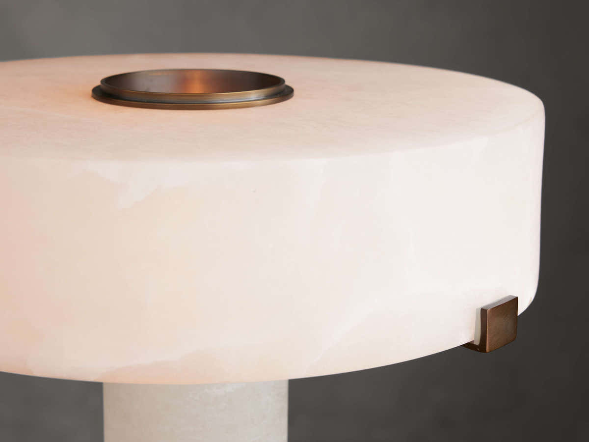 Chayla Alabaster Stone Table Lamp 13'' 19''