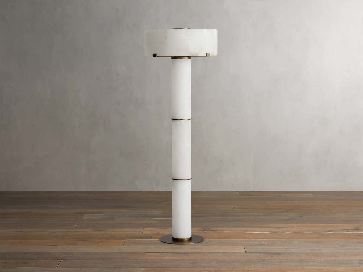 Chayla Alabaster Stone Floor Lamp 64''H