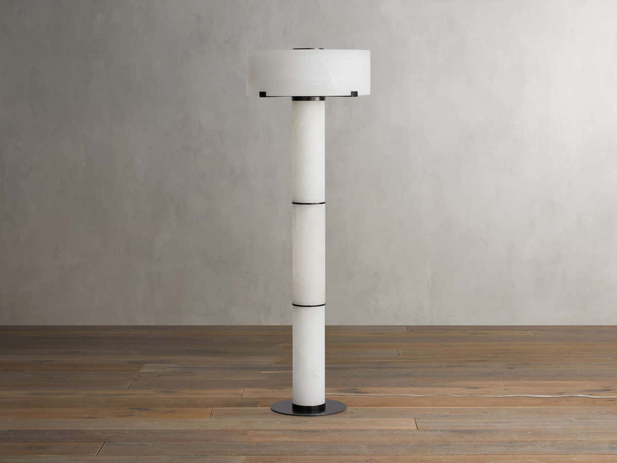 Chayla Alabaster Stone Floor Lamp 64''H
