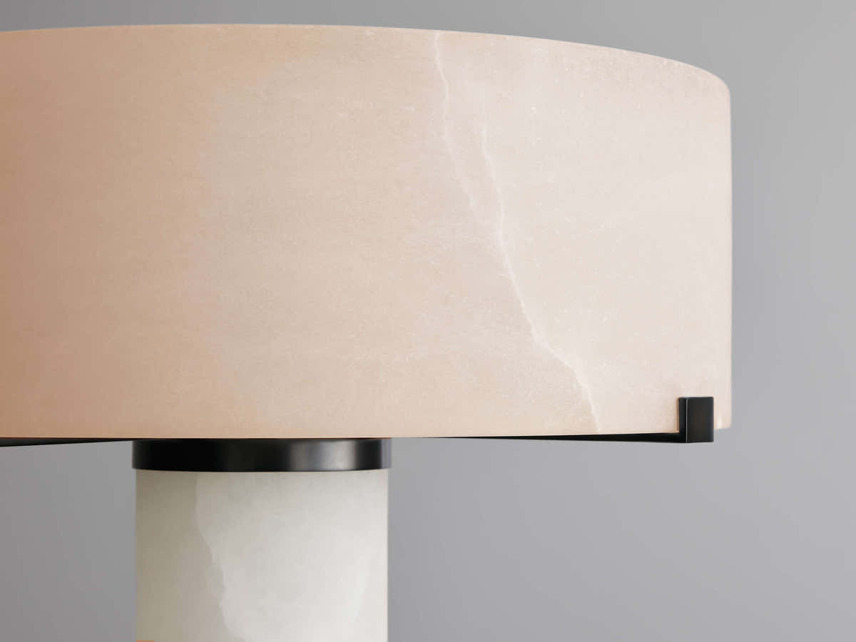 Chayla Alabaster Stone Floor Lamp 64''H