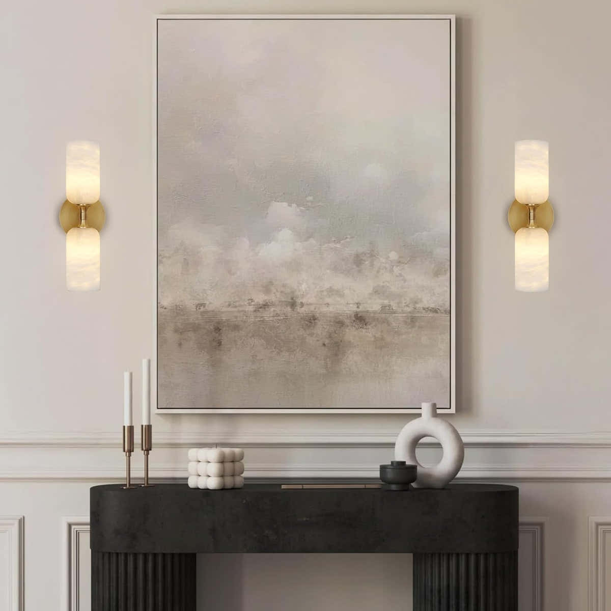 Alabaster 2 Light Wall Sconces - Fast Delivery-1-Luxehomezone