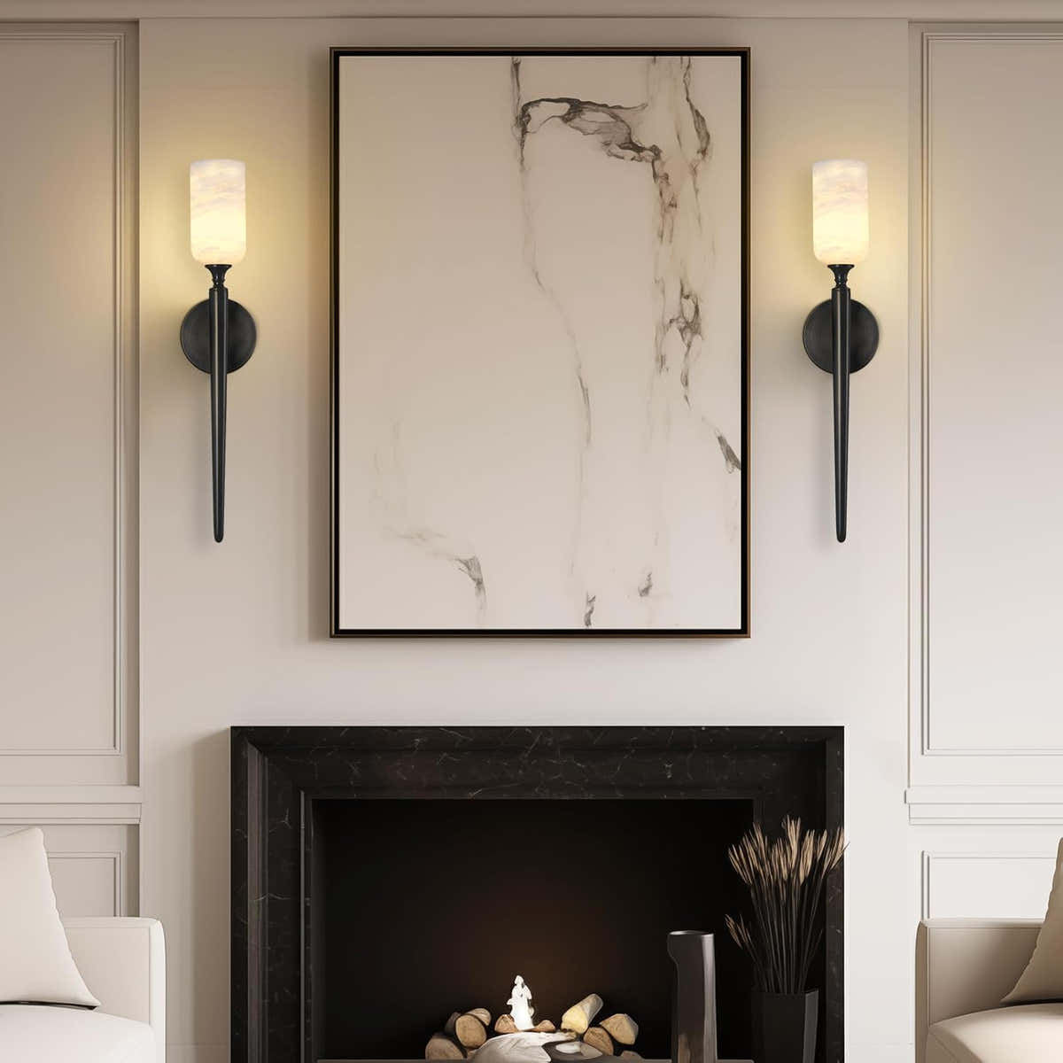 Modern Alabaster Wall Sconces - Fast Delivery-1-Luxehomezone