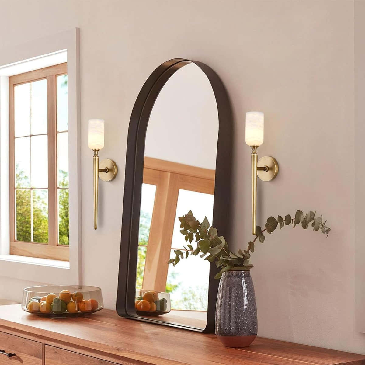 Modern Alabaster Wall Sconces - Fast Delivery-1-Luxehomezone