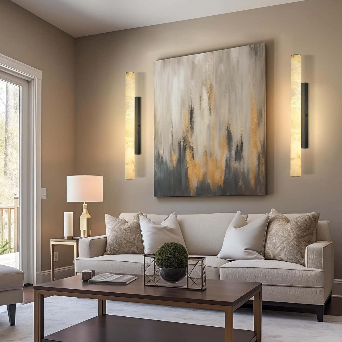 Spanish Natural Marble Sconces - Fast Delivery-1-Luxehomezone