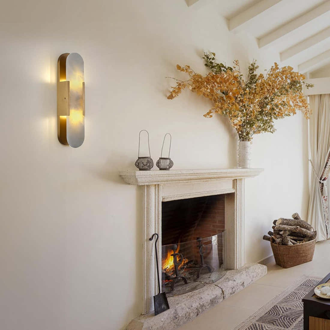 Trinidad Alabaster Wall Sconces 14" 20"