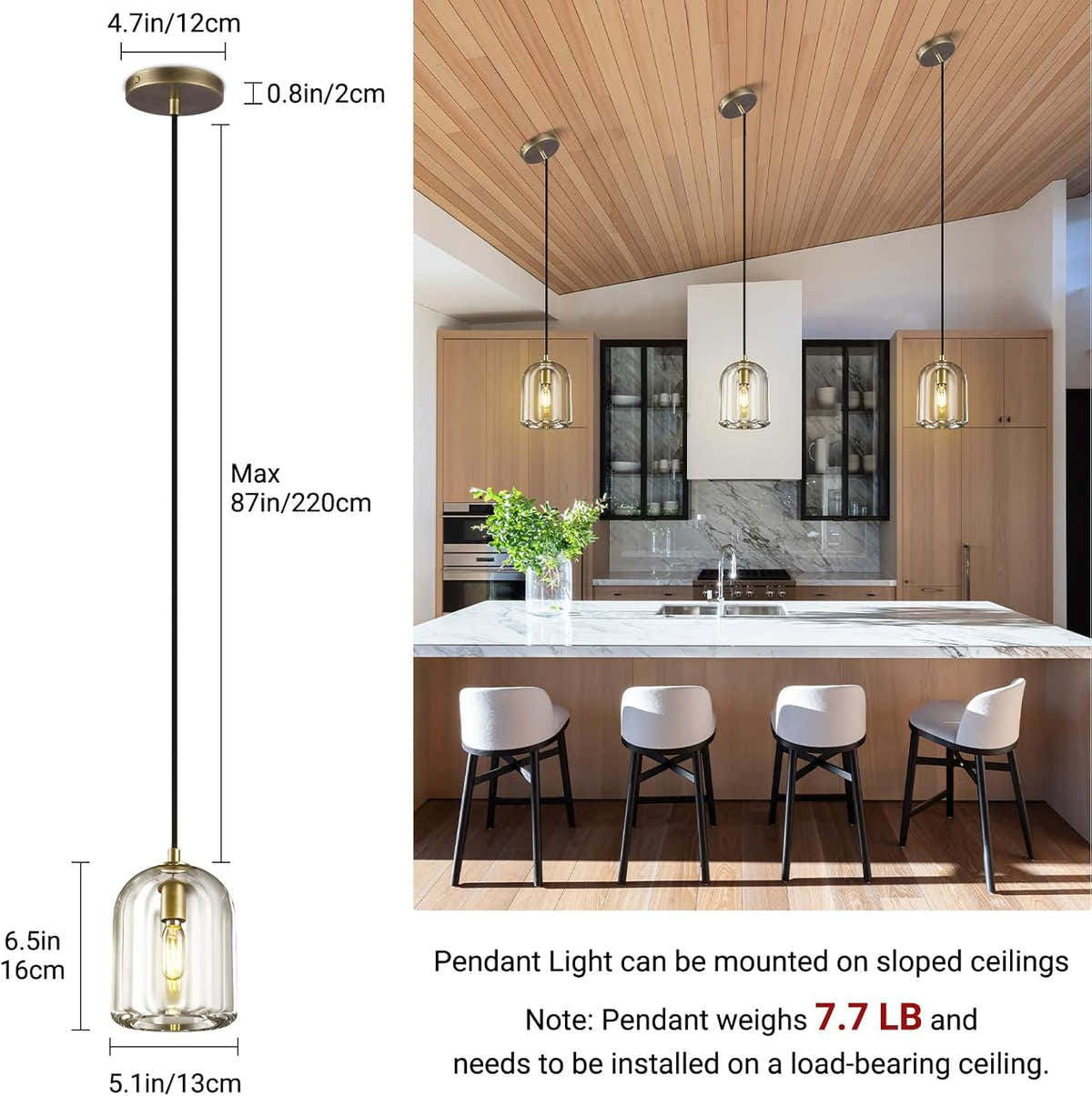 Modern Crystal Pendant Lights Kitchen Island