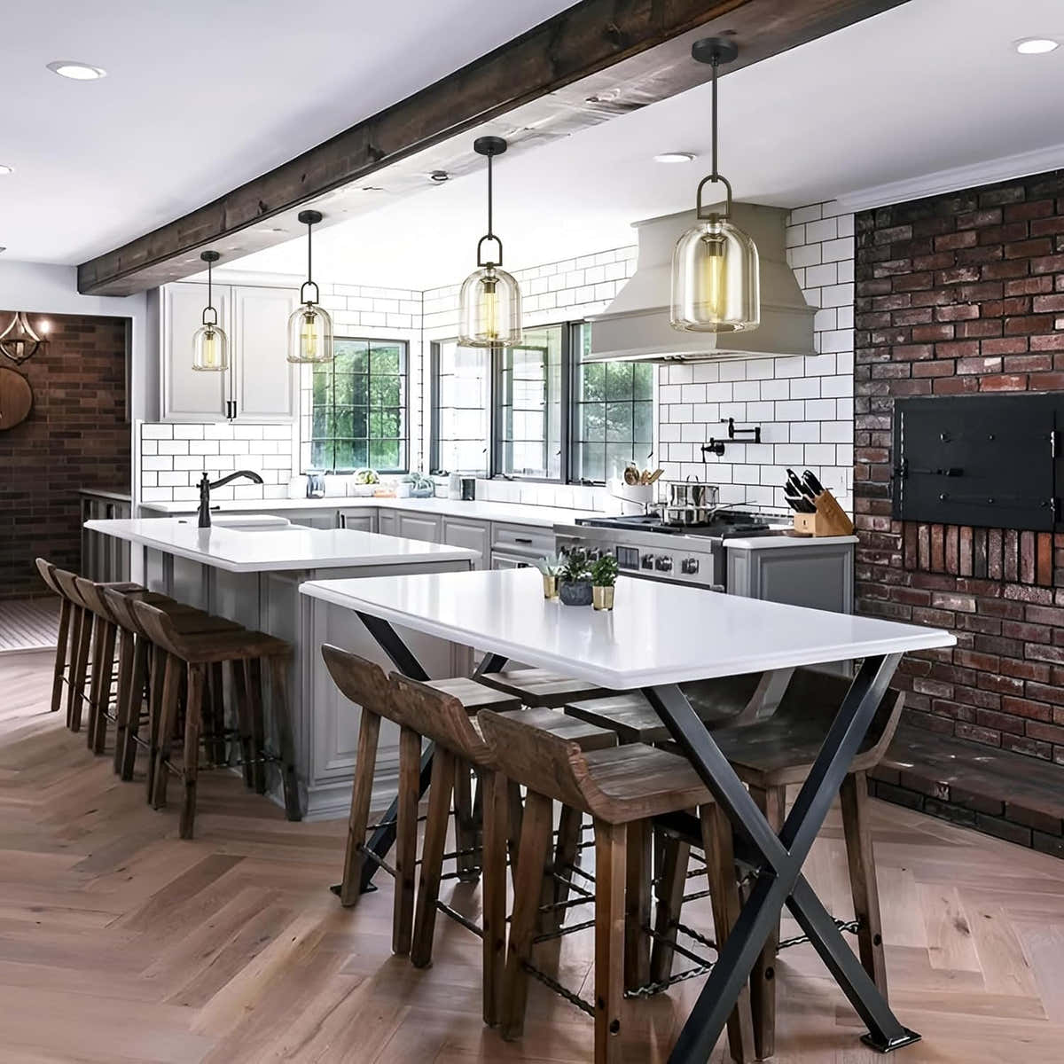 Modern Crystal Pendant Lights Kitchen Island