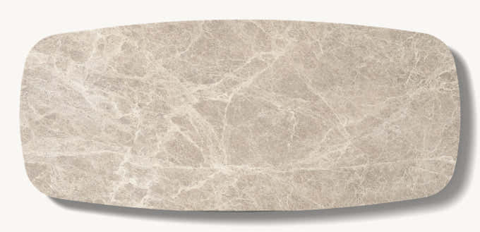 Mulholland Stone Rectangular Pedestal Dining Table