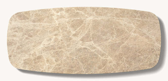 Mulholland Stone Rectangular Pedestal Dining Table