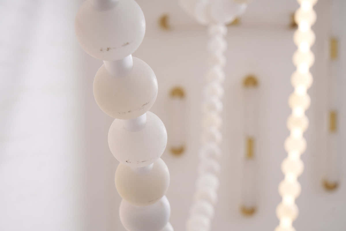Alabaster Pearl Necklace Chandelier