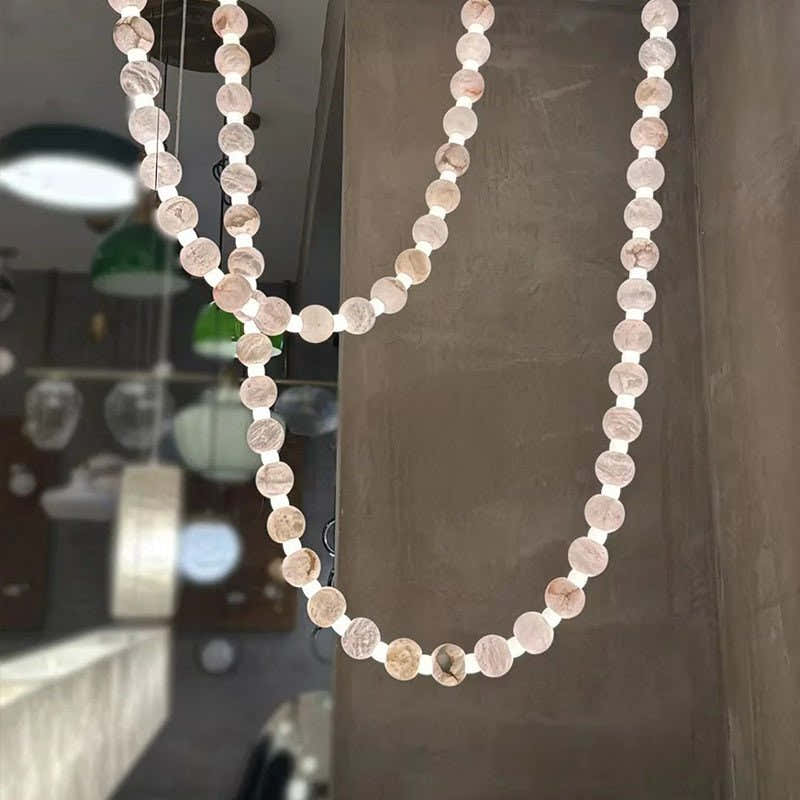 Alabaster Pearl Necklace Chandelier