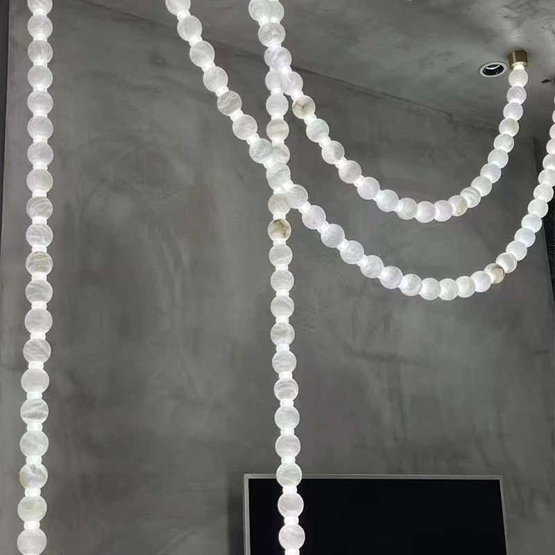 Alabaster Pearl Necklace Chandelier