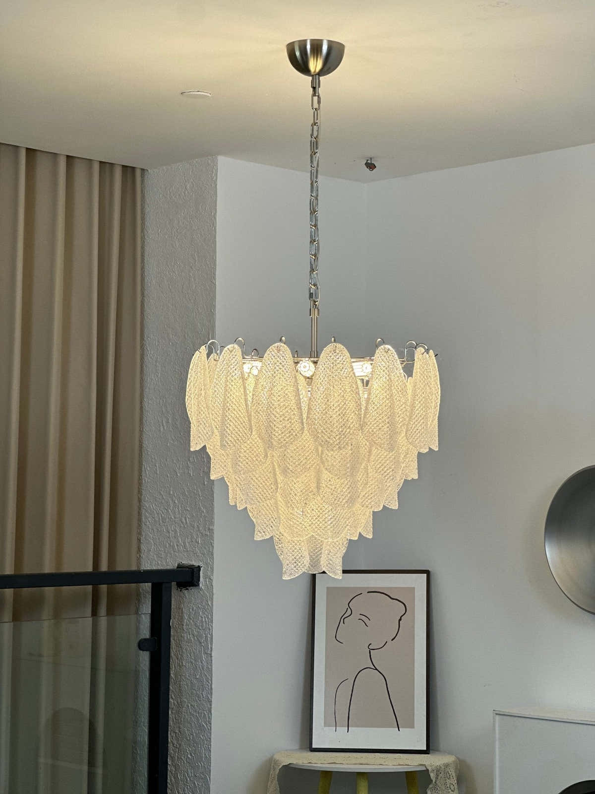 Murano Glass Teardrop Chandelier