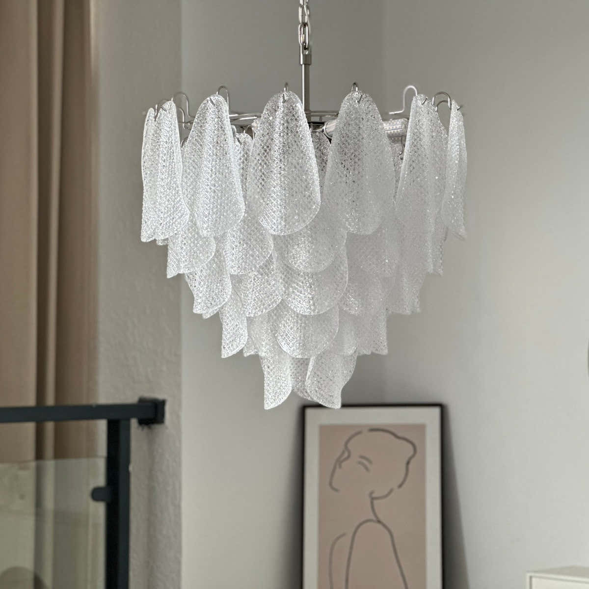 Murano Glass Teardrop Chandelier