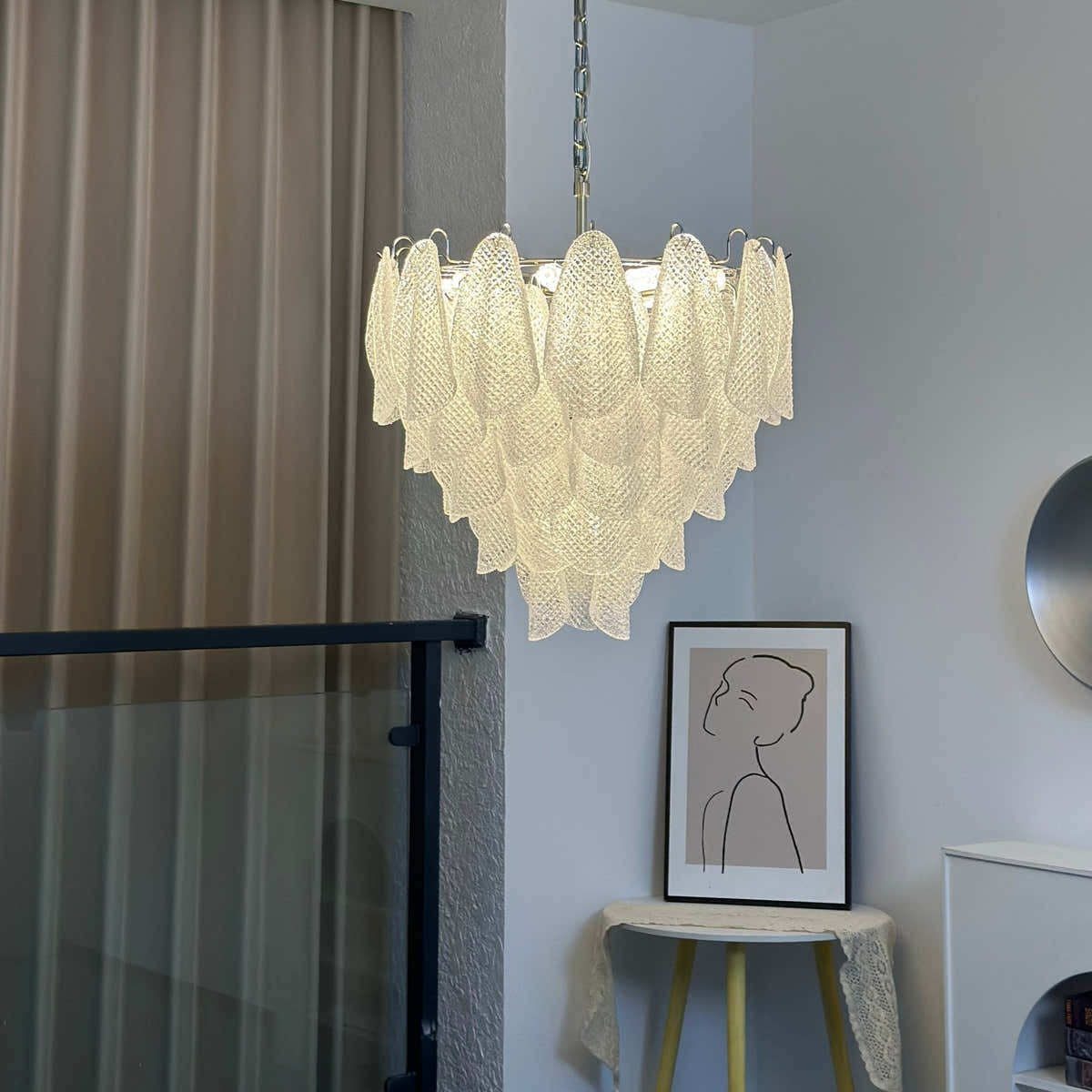 Murano Glass Teardrop Chandelier