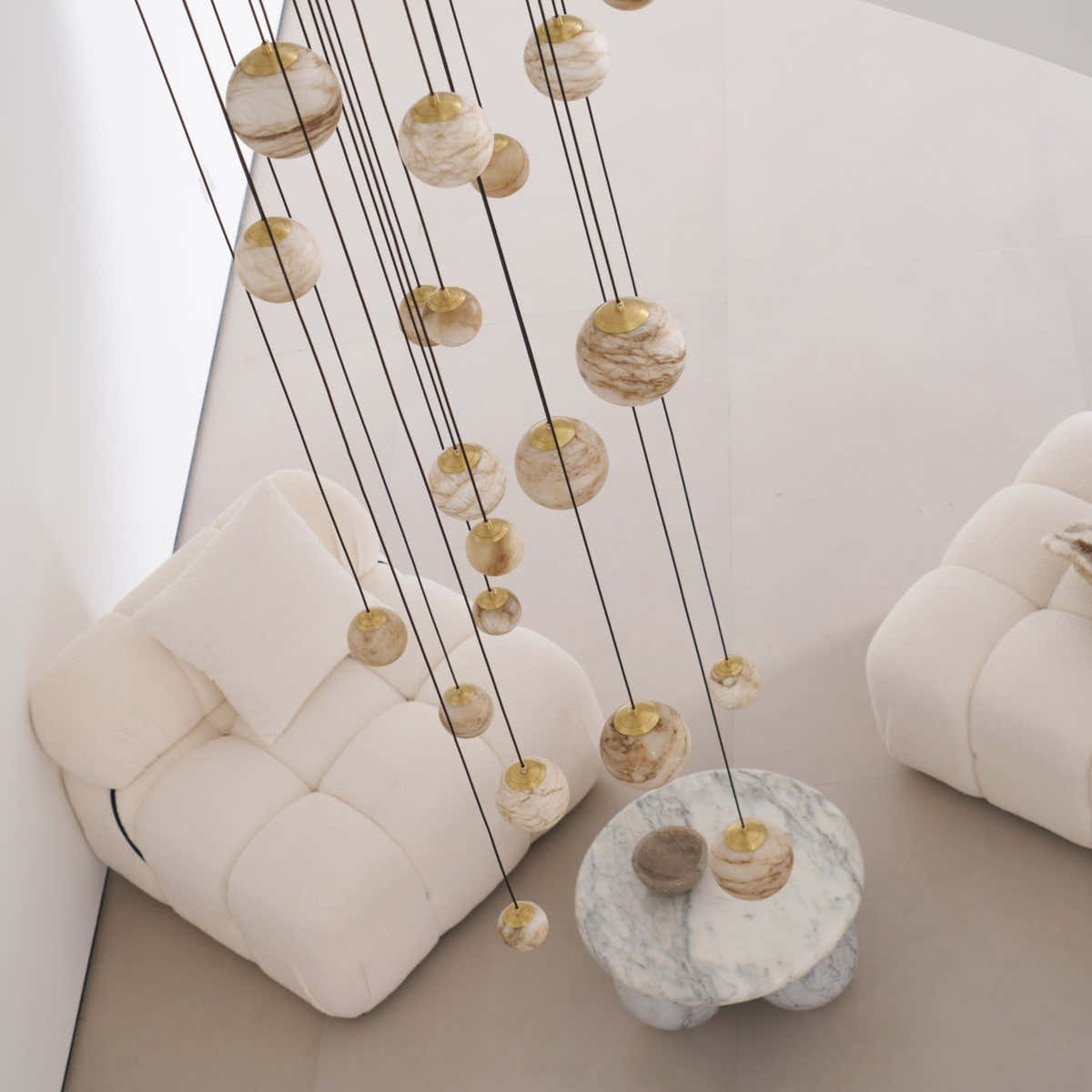Sultana Alabaster Cluster Chandelier