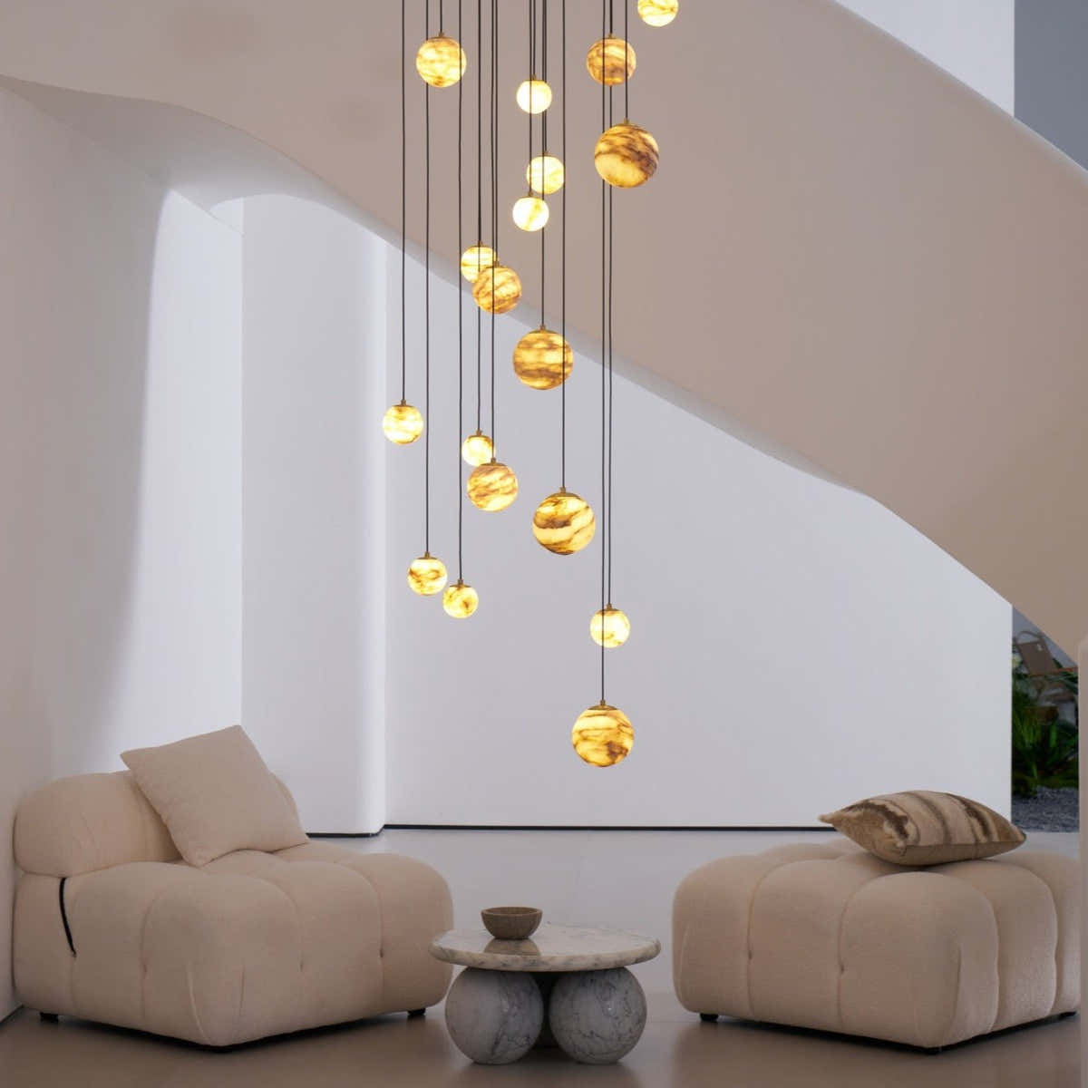 Sultana Alabaster Cluster Chandelier