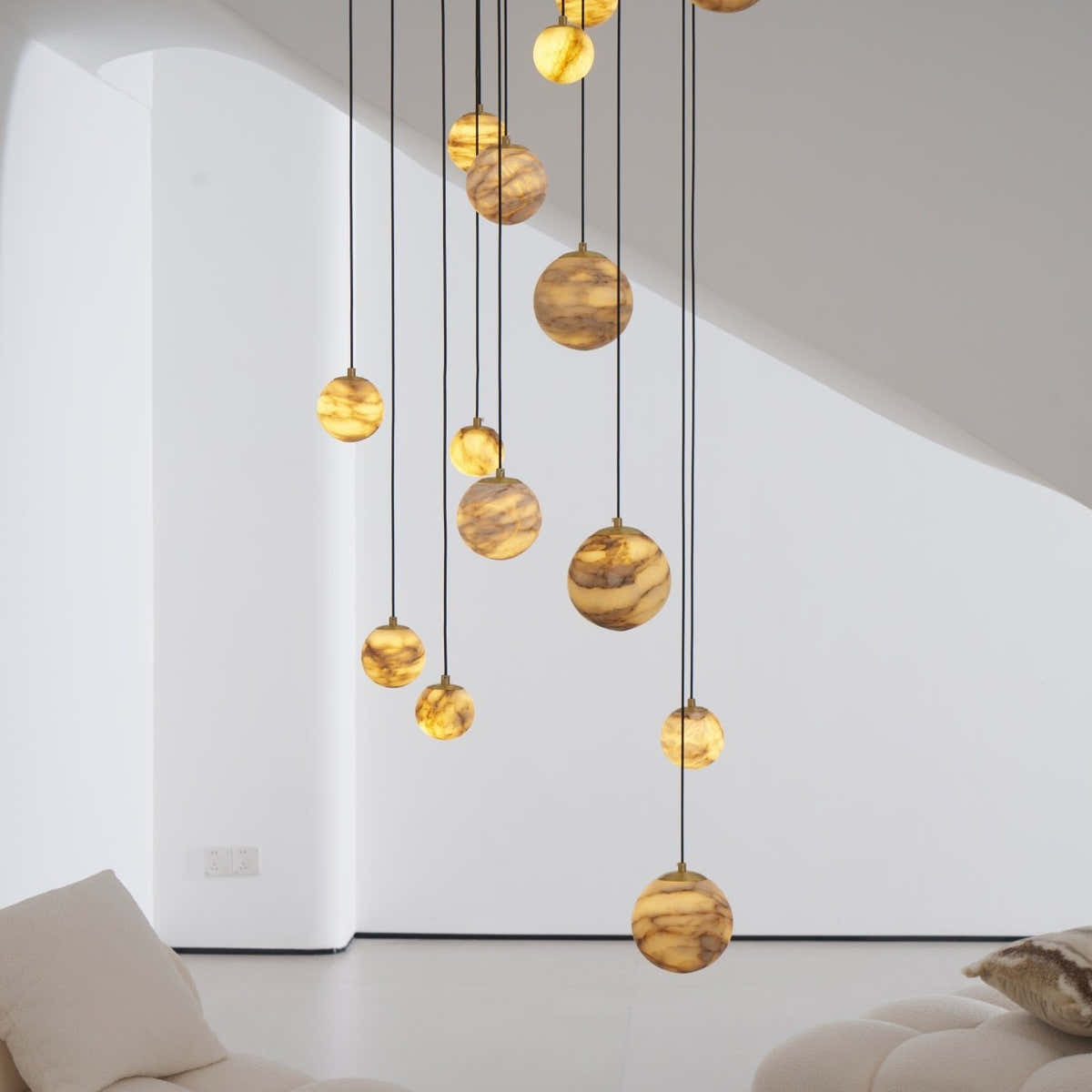 Sultana Alabaster Cluster Chandelier