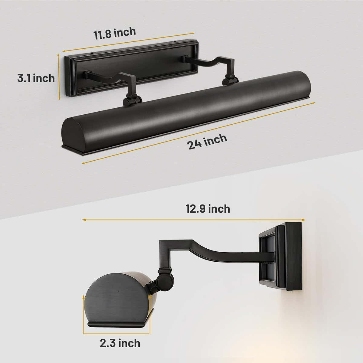 Modern 12in Picture Lights for Wall Hardwired